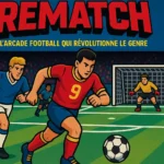 Deux joueurs de football dessinés en cartoon courent à toute vitesse sur un terrain vert et vibrant, leurs expressions pleines de détermination. L'un des joueurs est en plein mouvement, prêt à frapper le ballon avec précision en direction du but, tandis que l'autre sprinte juste derrière, tentant d’intercepter. En arrière-plan, le gardien reste attentif devant le filet, prêt à effectuer un arrêt alors que l'action se déroule.